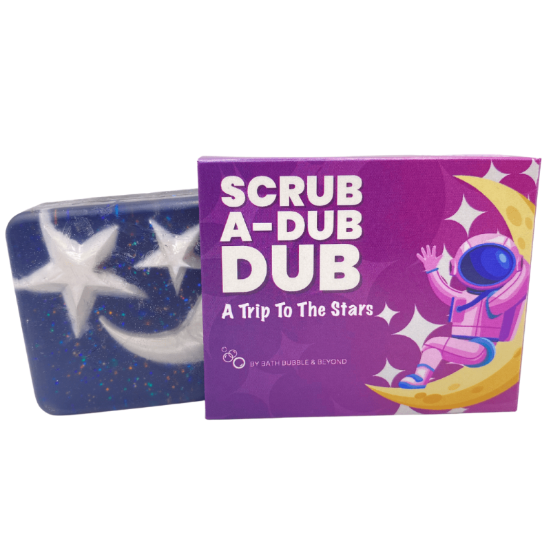 Stars Moon Scrub A Dub Kids Soap In Gift Box Bath Bubble & Beyond 105g